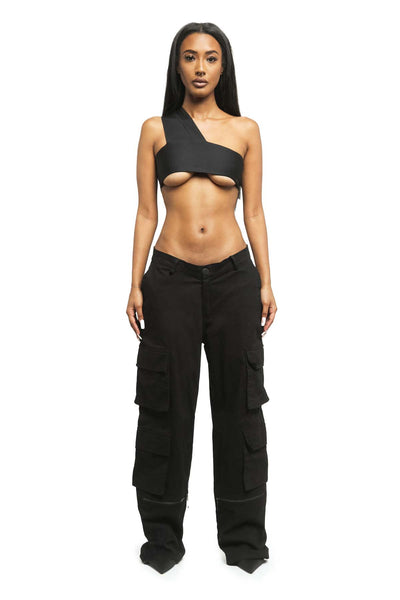 OVERSIZED FIT CARGO PANTS IN BLACK
